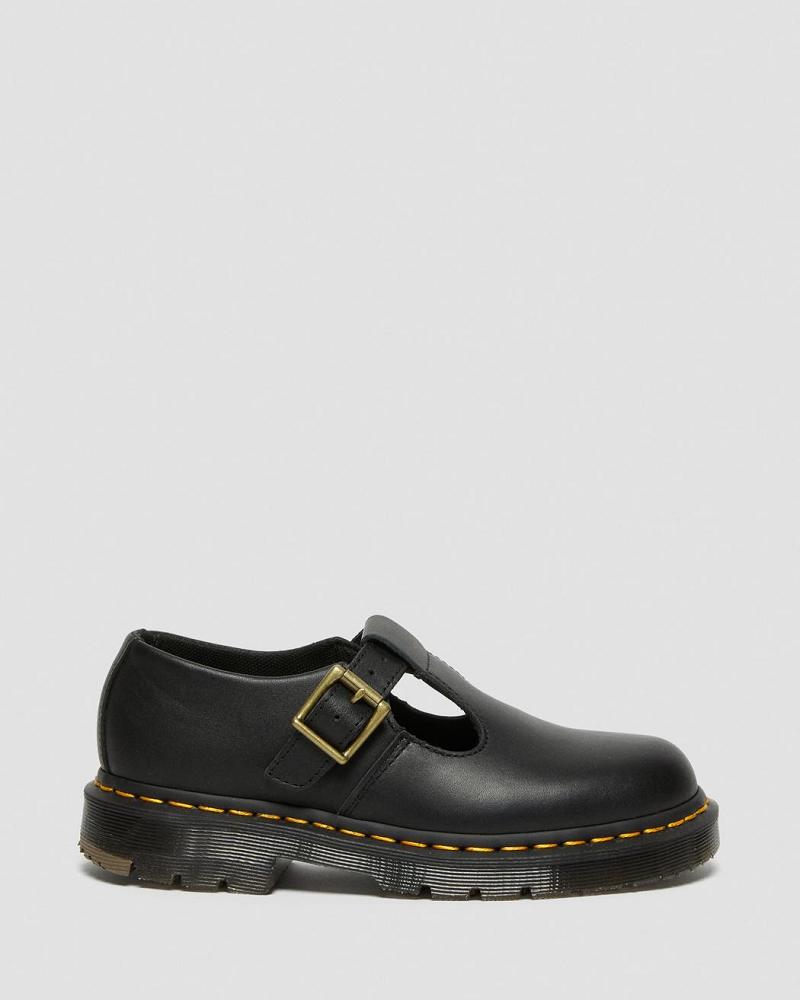 Women's Dr Martens Polley Slip Resistant Mary Jane Shoes Black | AU 336GSO